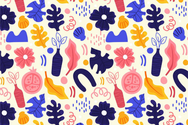 春意盎然的多彩蔬菜图案服装印花面料