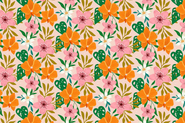 春日花卉图案面料印花:增添活力与色彩的服装印花设计