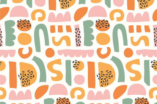 现代抽象艺术风格服装印花面料设计