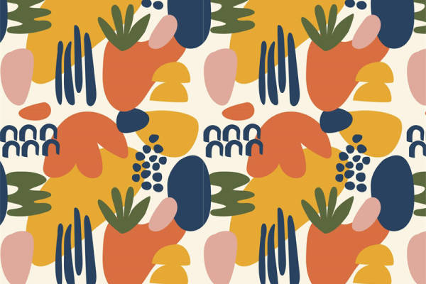 春日活力花卉图案服装印花面料设计