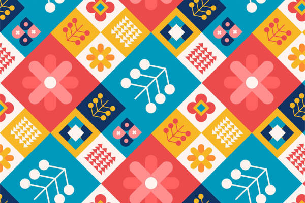 春意盎然的几何花卉面料印花，点亮你的服装