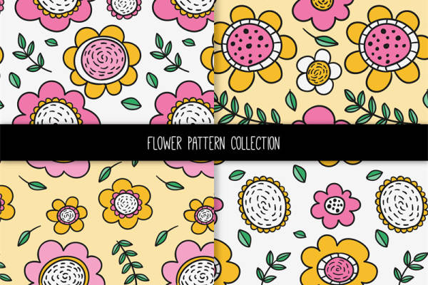 春日花卉图案面料印花：时尚服装印花设计