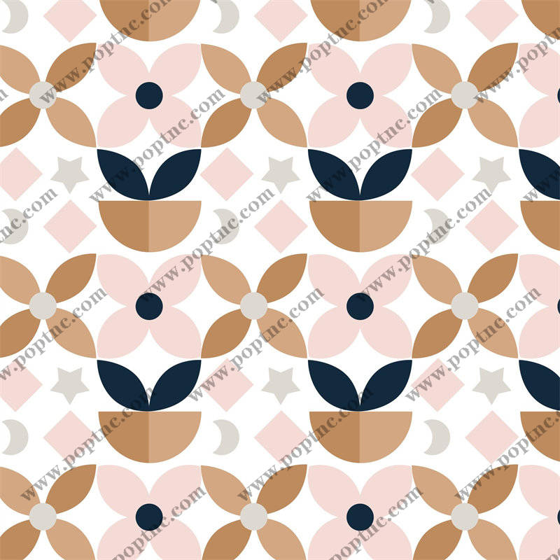 探索自然之美:柔和色彩花卉图案服装印花面料