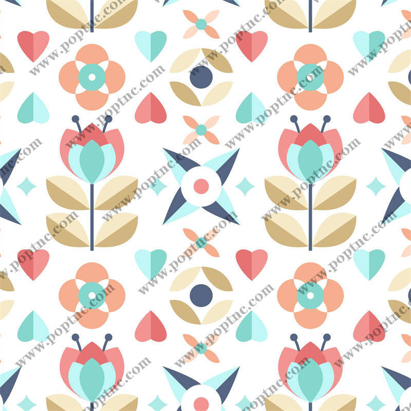 春日浪漫花卉图案服装印花面料设计