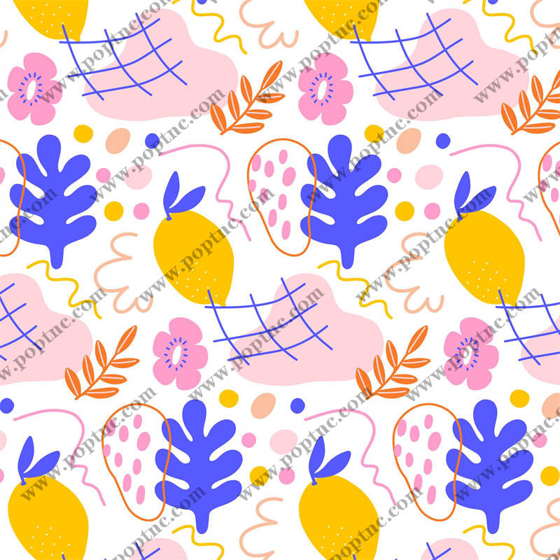 春日清新水果花卉服装印花面料设计