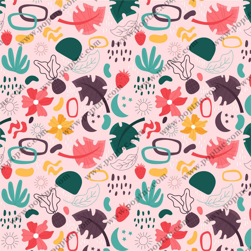 春日活力多彩服装印花面料设计