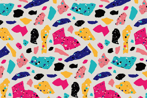 多彩抽象鱼形图案面料印花,打造活力服装印花设计