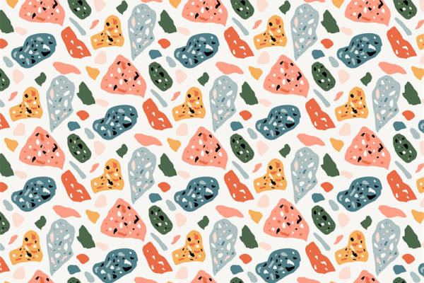 多彩抽象艺术面料印花 时尚服装印花设计