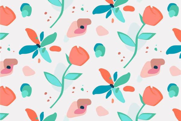 春日花卉图案服装印花：清新自然风格面料印花设计