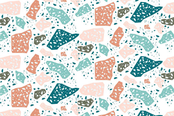 时尚抽象几何图案服装印花面料设计