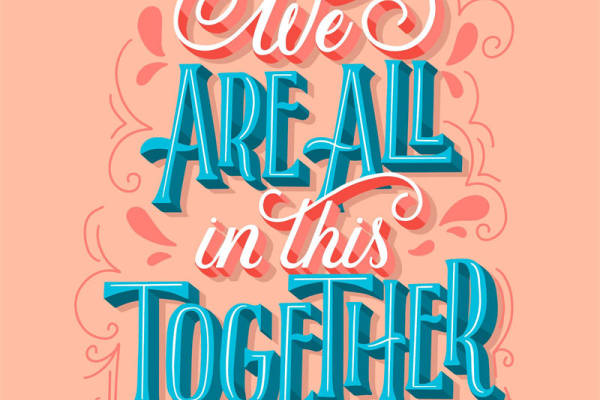 温馨团结主题裁片印花服装印花设计