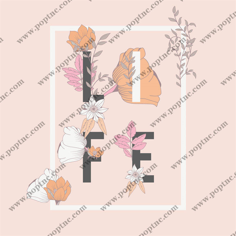 春日花卉主题裁片印花服装印花设计