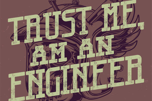 复古风格裁片印花服装：工程师的骄傲象征