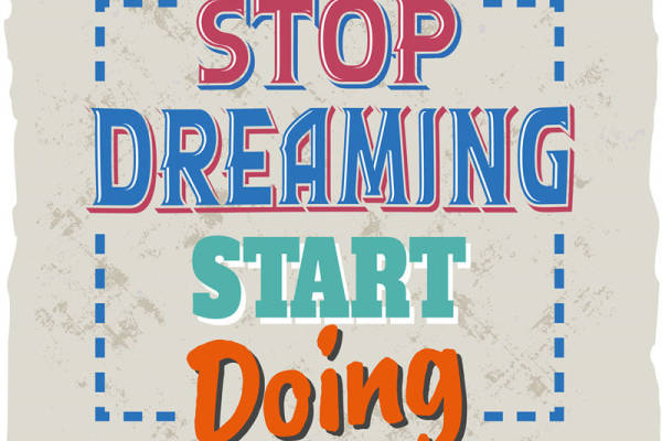 激励人心的裁片印花服装：停止梦想，开始行动