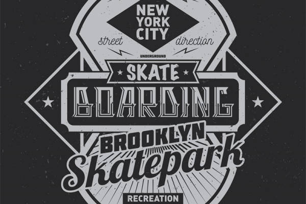 探索纽约布鲁克林滑板公园的街头裁片印花服装