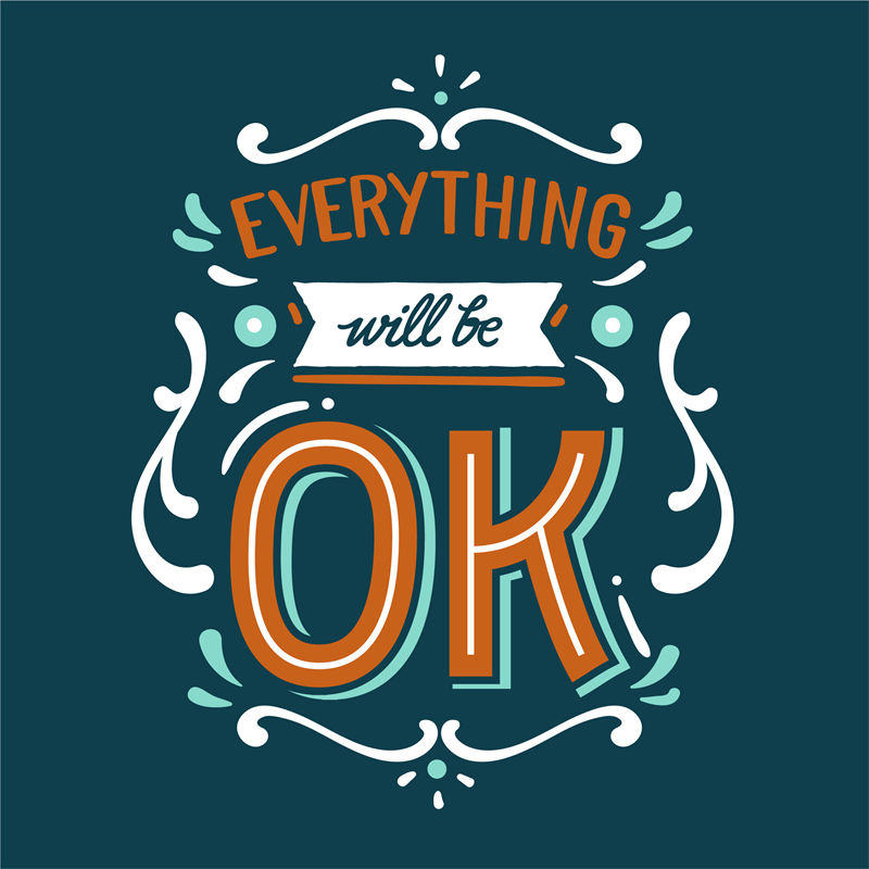 时尚裁片印花：'Everything will be OK' 服装印花设计