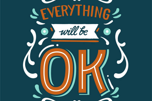 时尚裁片印花：'Everything will be OK' 服装印花设计