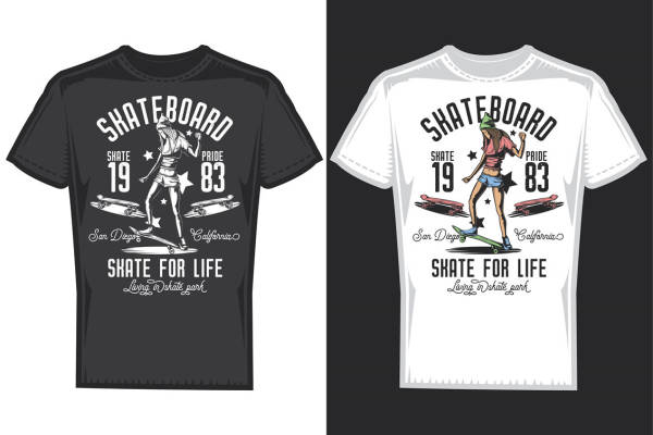 复古滑板裁片印花服装:滑板爱好者的时尚选择