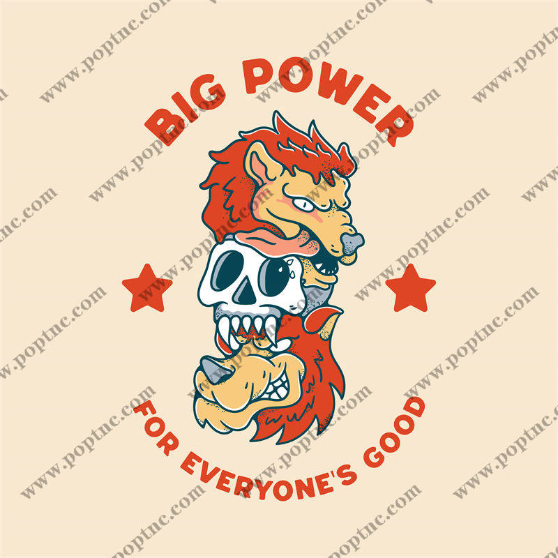 独特狮子头裁片印花服装,展现个性与力量