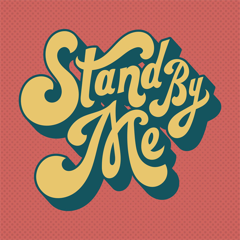 复古风格裁片印花服装：'Stand By Me'主题印花设计