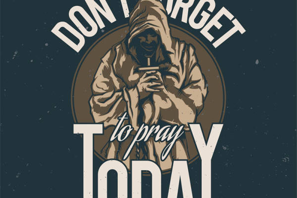 今日不忘祈祷:复古风格裁片印花服装印花设计