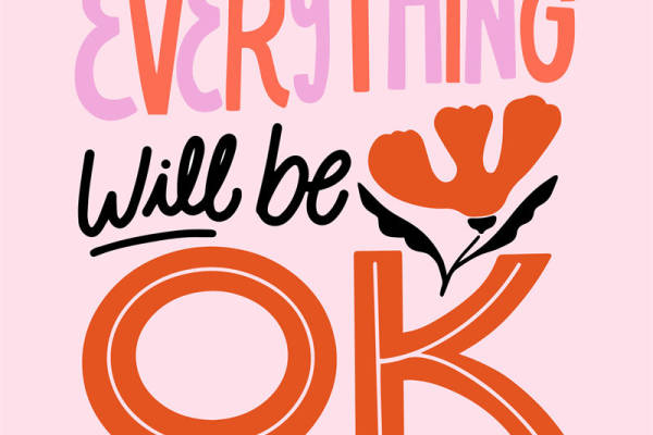 积极乐观的裁片印花服装:一切安好