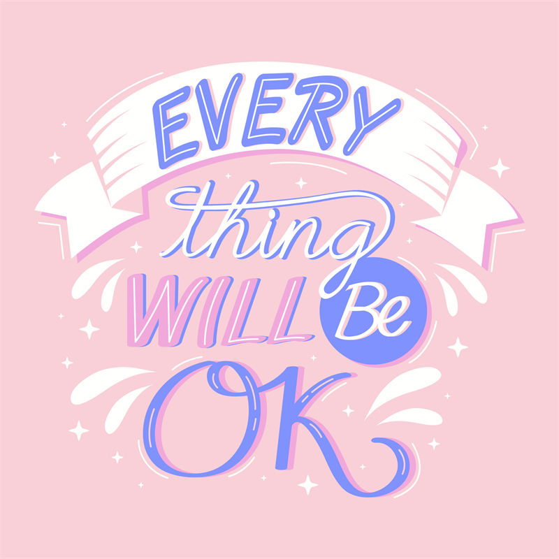 温馨治愈系裁片印花服装：'Everything Will Be OK'