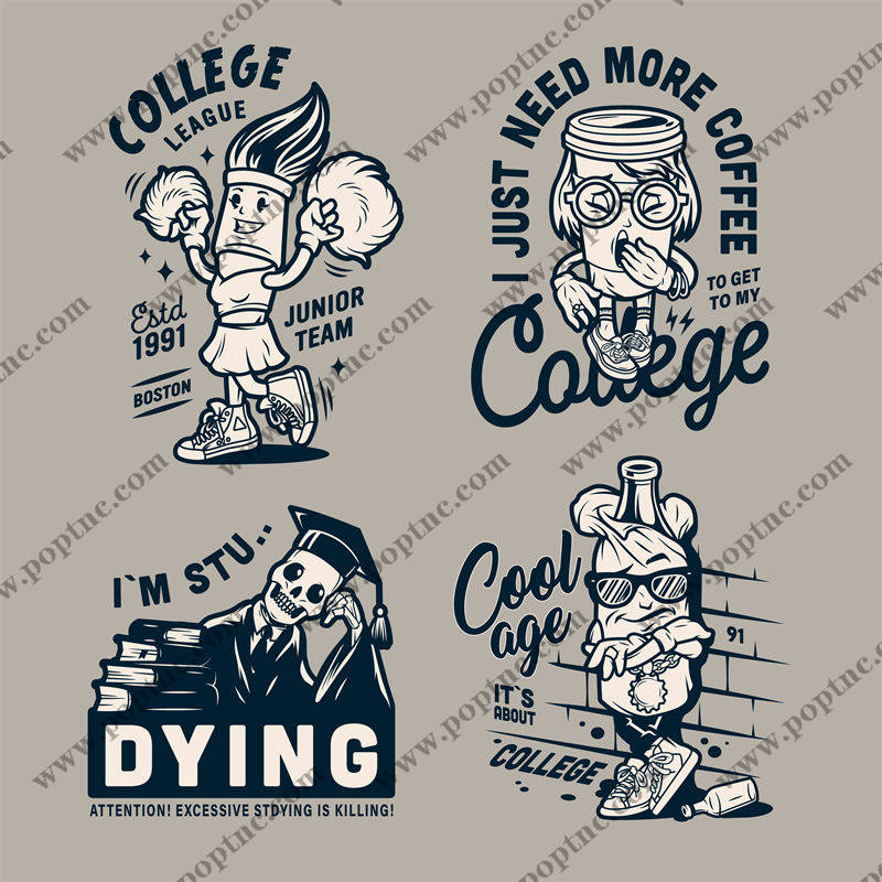 复古风潮个性裁片印花服装 展现大学生活独特魅力