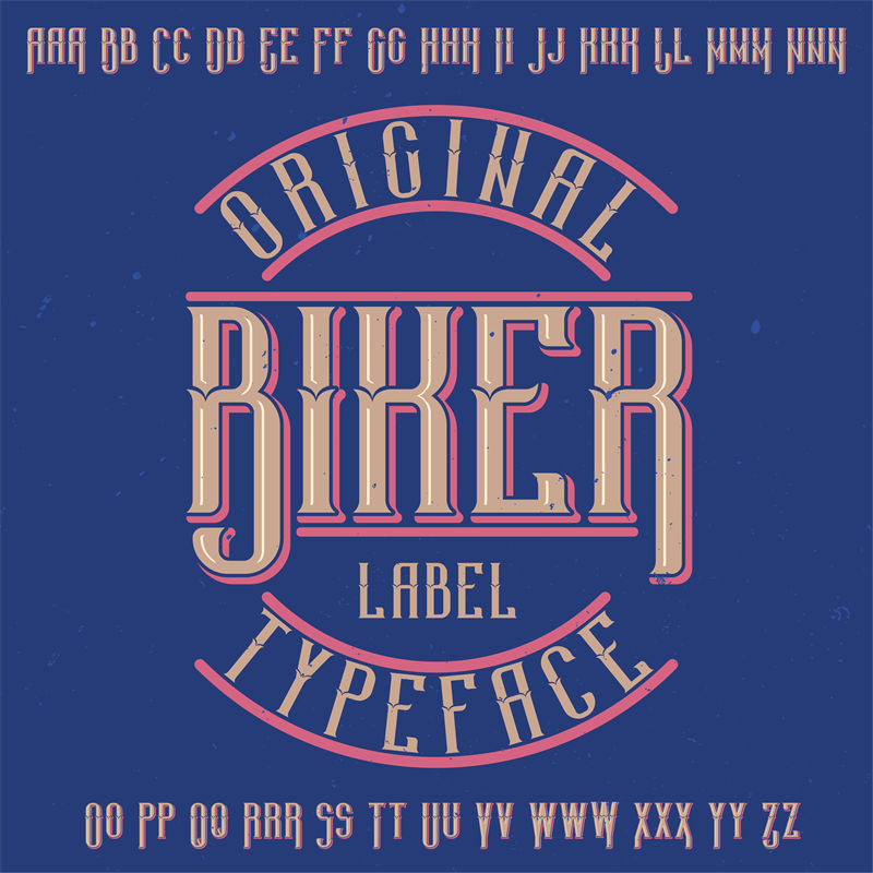 复古风格裁片印花服装：原创Diner Label字体设计