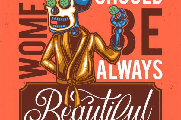 独特骷髅裁片印花服装，展现个性与时尚的完美结合