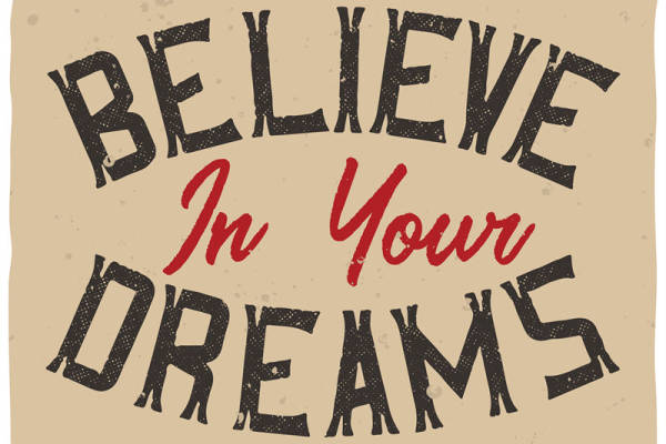 复古风格裁片印花服装：相信梦想的力量