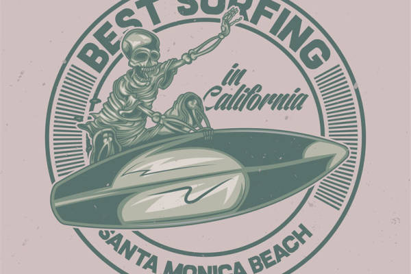 探索加州圣莫尼卡海滩的最佳冲浪裁片印花服装