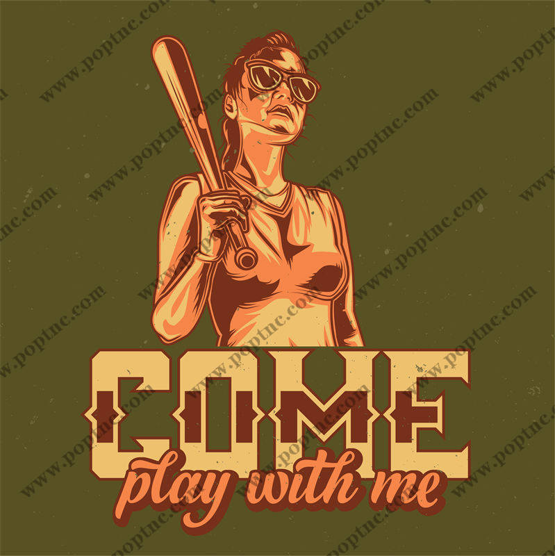 复古风格棒球主题裁片印花服装印花设计