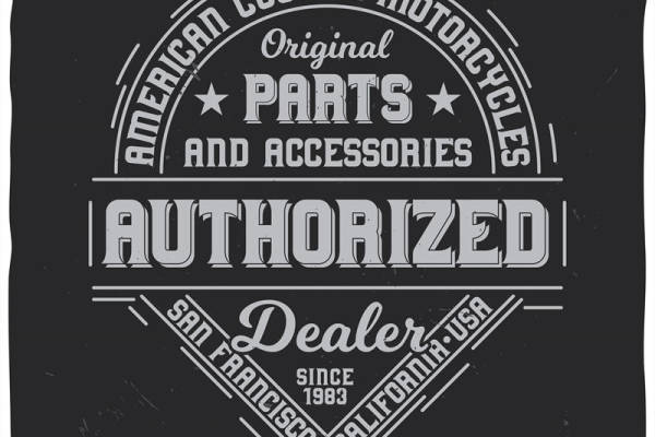 经典美式裁片印花服装：1983年旧金山授权摩托车零件与配件