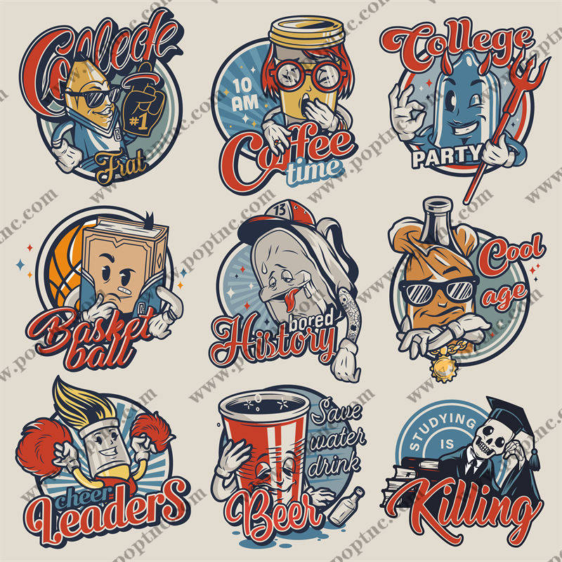 青春活力校园裁片印花服装,展现大学生活多姿多彩