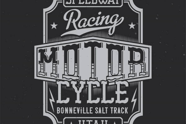 复古风格裁片印花:犹他邦纳维尔盐滩赛车文化服装印花