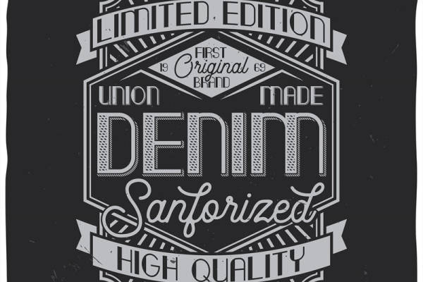 复古风格限量版牛仔服装印花设计