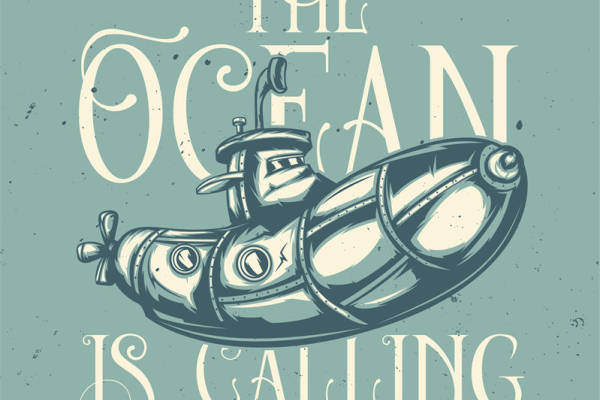 探索深海奥秘：复古潜水头盔裁片印花服装