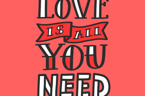 温馨浪漫裁片印花服装:爱是你需要的一切