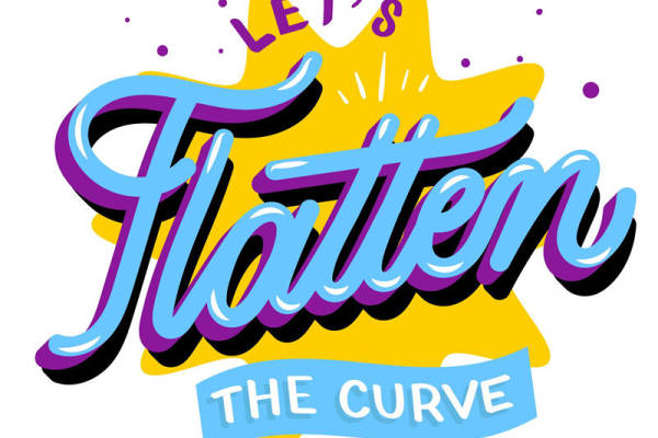时尚潮流裁片印花服装：'Let's Flatten the Curve'活力设计