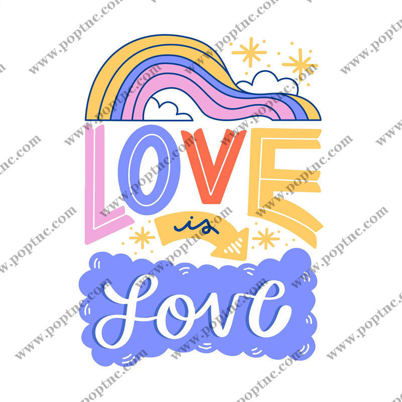 彩虹主题裁片印花服装:爱是爱,传递温暖与希望