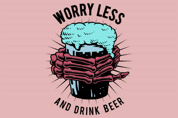 放松心情，享受生活：啤酒主题裁片印花服装