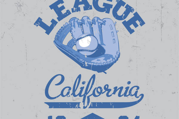 复古学院风裁片印花服装 1984年加州棒球队纪念款