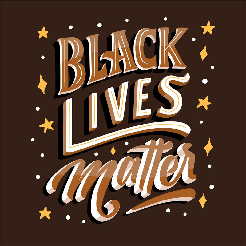 时尚潮流裁片印花服装：'Black Lives Matter'主题设计