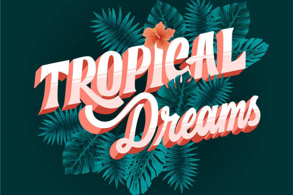 热带风情裁片印花服装,夏日度假必备时尚选择