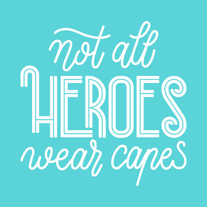 独特裁片印花设计：'Not All Heroes Wear Capes'服装印花