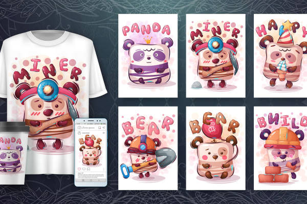 可爱熊猫裁片印花服装：时尚与趣味的完美结合