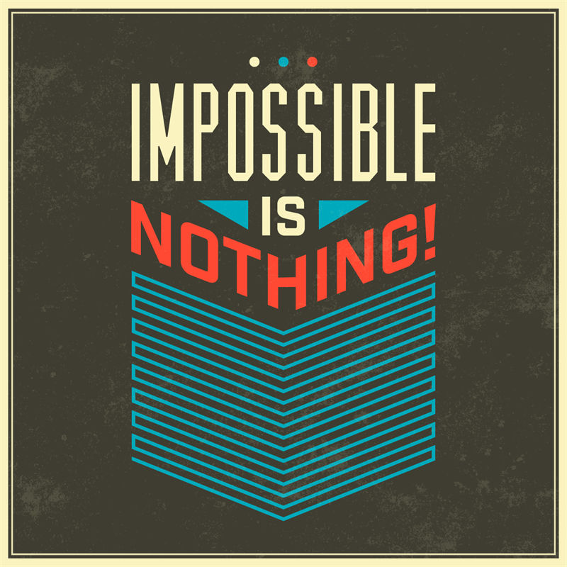 激励人心的裁片印花服装：'Impossible is Nothing!'