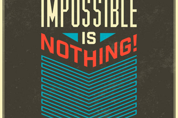 激励人心的裁片印花服装:'Impossible is Nothing!'