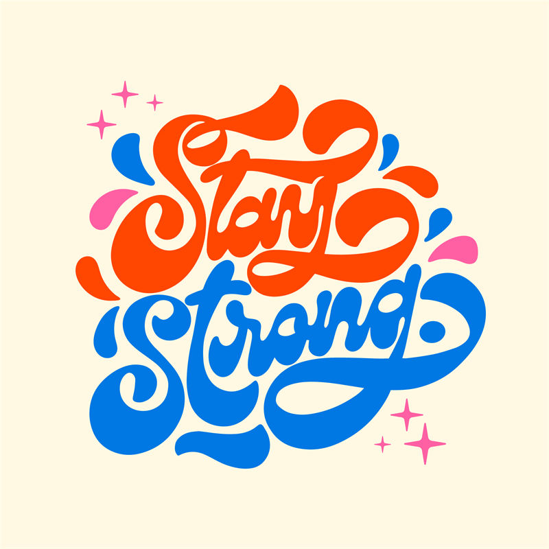 时尚潮流：'Stay Strong'裁片印花服装印花设计